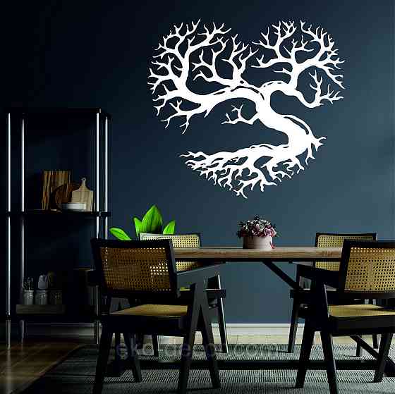 Декоративное настенное Панно «Дерево сердце» Декор на стену 90*81 см., Белый Киев