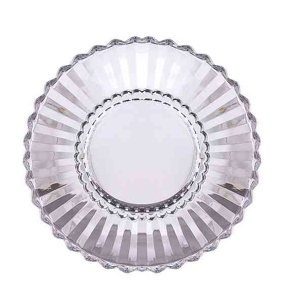 Сервировочное блюдо Ø 28 см прозрачное круглое для дома и кафе HP-YH-32 Киев