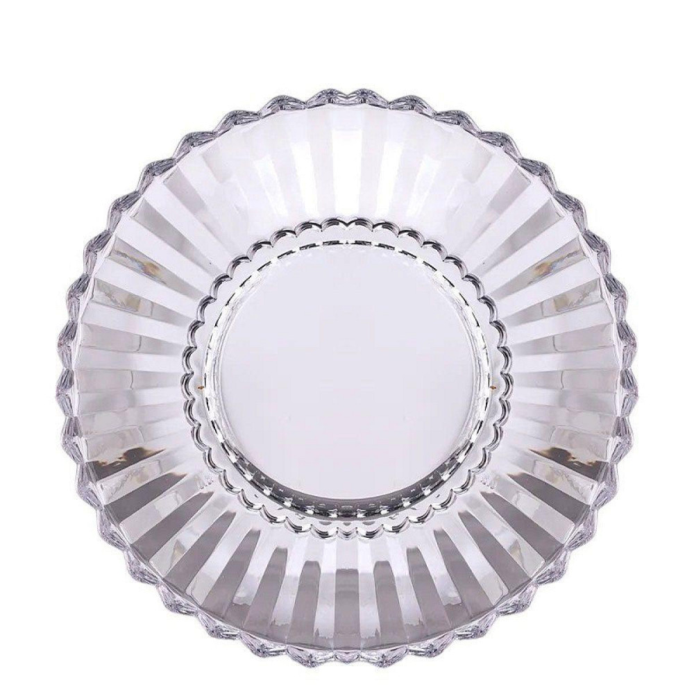 Сервировочное блюдо Ø 28 см прозрачное круглое для дома и кафе HP-YH-32 Киев - изображение 1