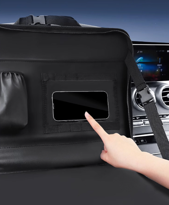 Столик - сумка автомобильный для ноутбука и на руль и спинку сиденья для планшета принятия пищи Черный Экокожа Кременчуг - изображение 7