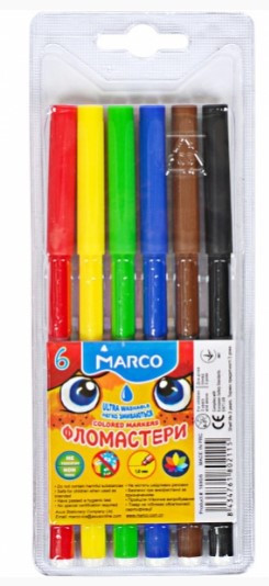 Фломастери 6 кол. 