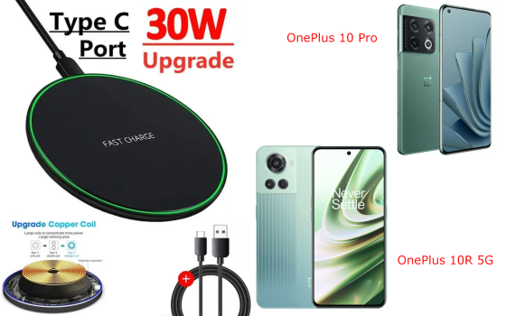 Бездротовий зарядний пристрій Copper до 30W для OnePlus 13, USB-C, LED Київ