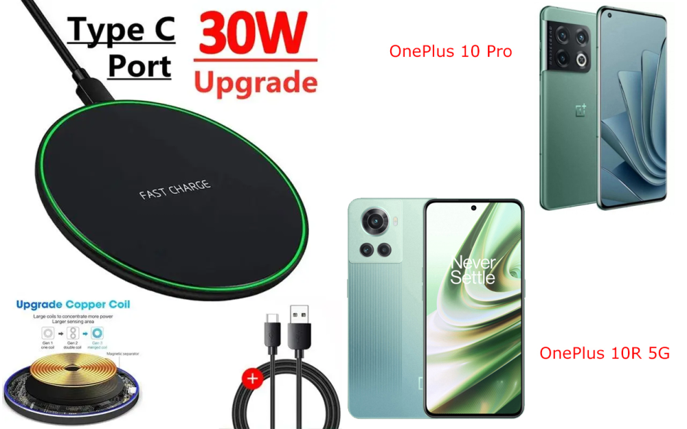 Бездротовий зарядний пристрій Copper до 30W для OnePlus 13, USB-C, LED Київ - фото 5