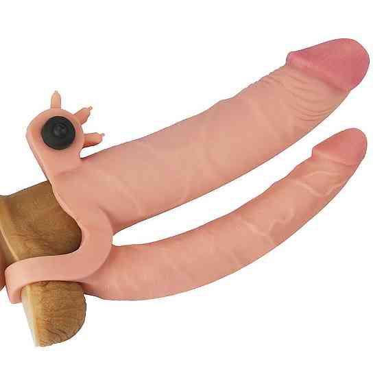 Насадка на член Add 1 Vibrating Double Penis Sleeve Sex Aura Київ