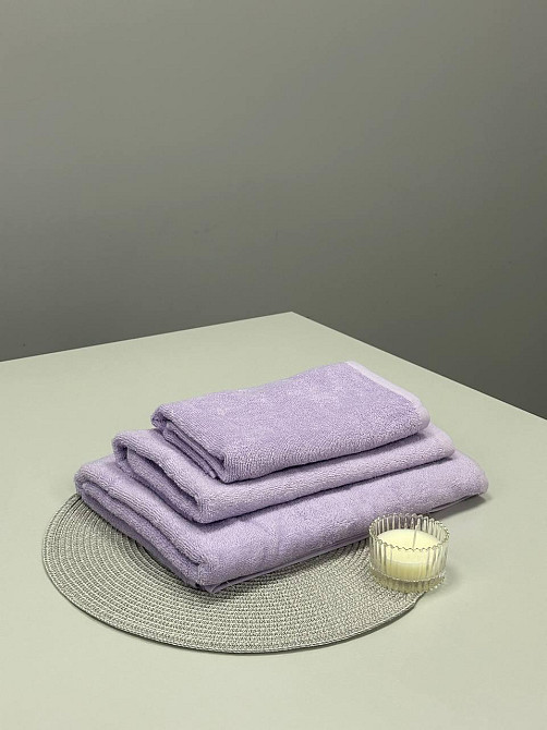 Рушник однотонний Ideal Textile 70х140 см 400 г/м2 ліловий (56861023) Чернівці - фото 4