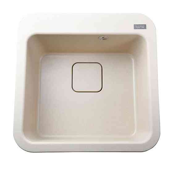 Гранітна мийка Globus Lux BARBORA слонова кістка 510х510 мм Київ