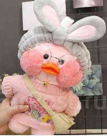 Качка Лалафанфан Уточка в окулярах Каченя LaLafanfan Мягкая Игрушка. Киев