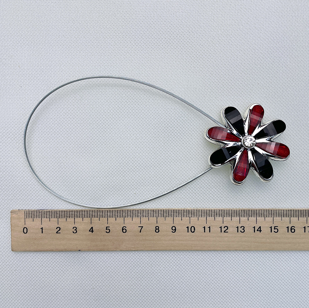 Магніти для штор та гардин "Квітка" набір 2 шт Червоний з чорним (81-253) Київ - фото 7