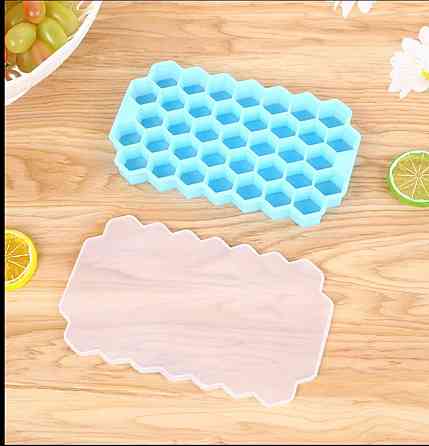 Силиконовая форма для льда на 37 кубиков 20 на 12 см голубой Киев