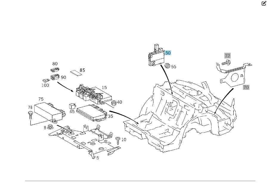 Mercedes-Benz  A0005401950 Задній блок запобіжників CL C215 S-class short W220 S-class long V220 Одесса - изображение 5