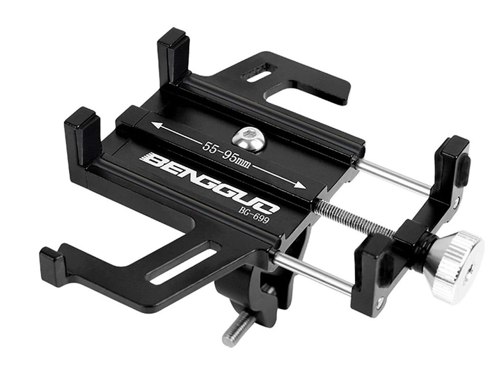 Держатель для мобильного телефона алюминиевый на велосипед SJJ-012 Feel Fit Черный Бровары - изображение 1