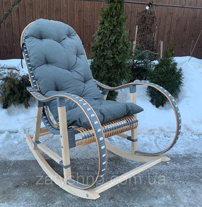 Кресло - качалка плетеная с накидкой Киев - изображение 1