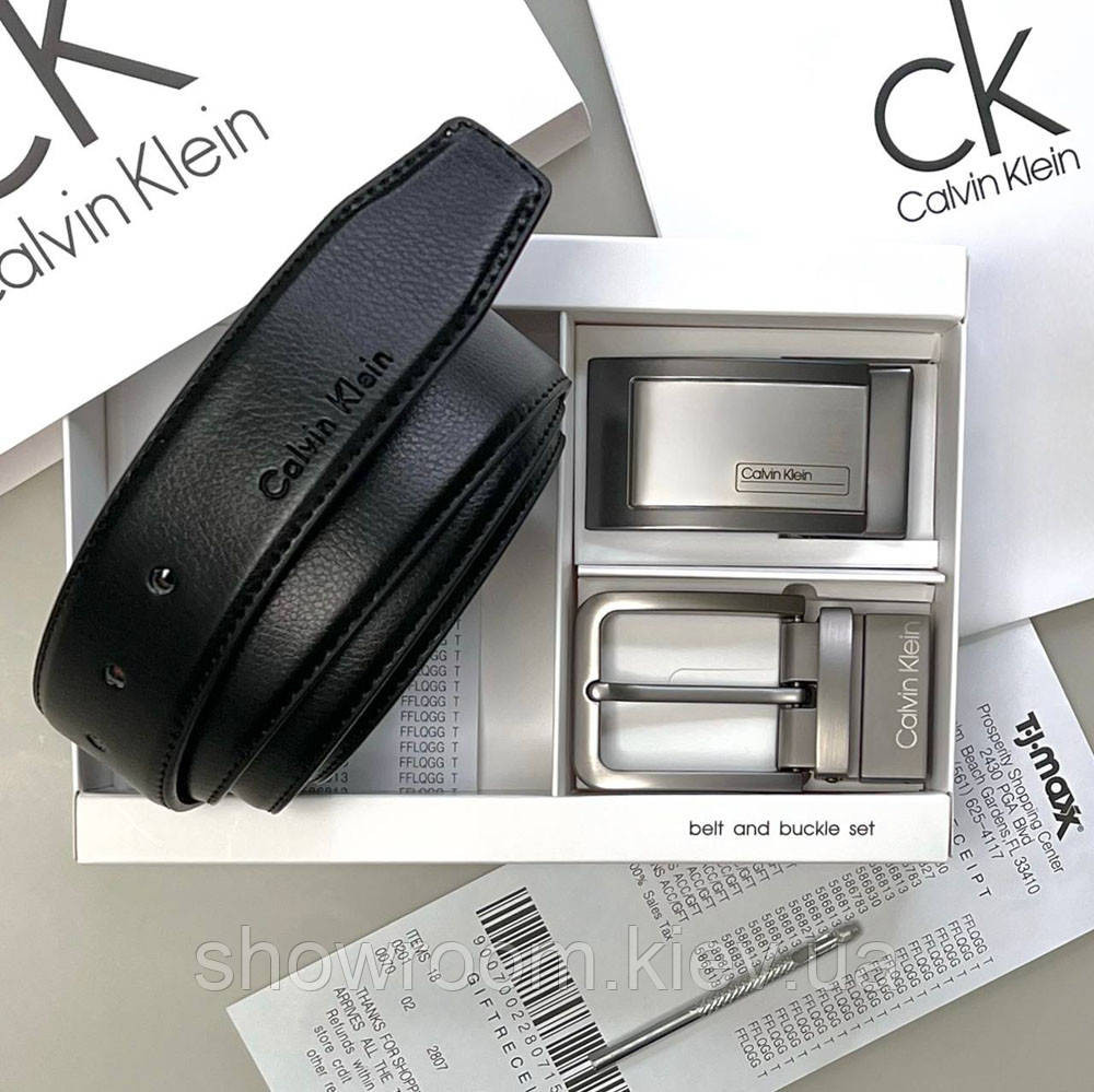 Мужской подарочный набор (ремень с двумя пряжками) (414) Киев - изображение 2
