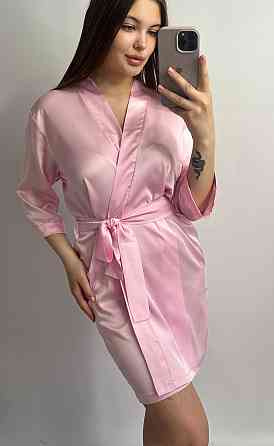 Халат жіночий шовковий під пояс Зефірний L Харків