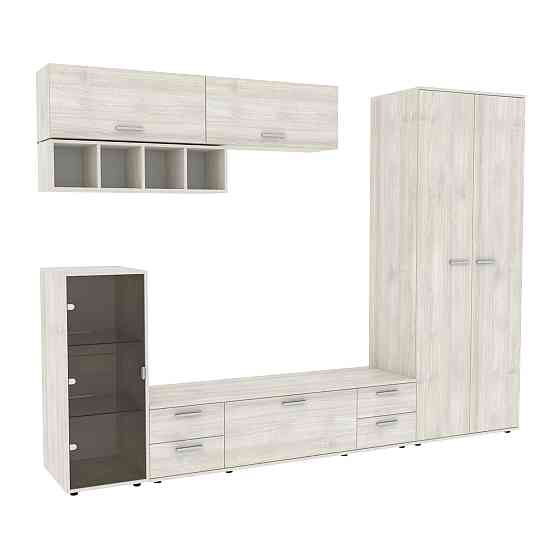 Стенка в гостиную Hugo-1, Дуб Шамоні Світлий, 2860х520х2120 Львов