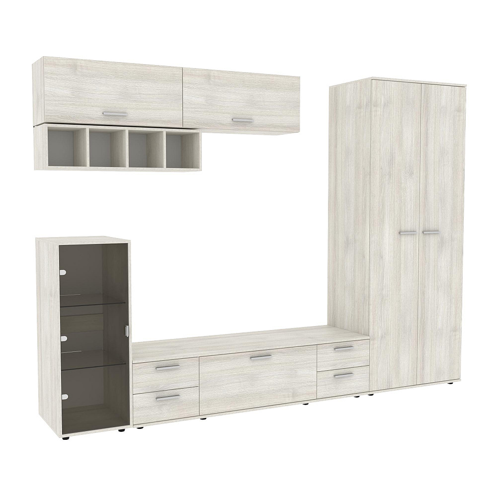 Стенка в гостиную Hugo-1, Дуб Шамоні Світлий, 2860х520х2120 Львов - изображение 1