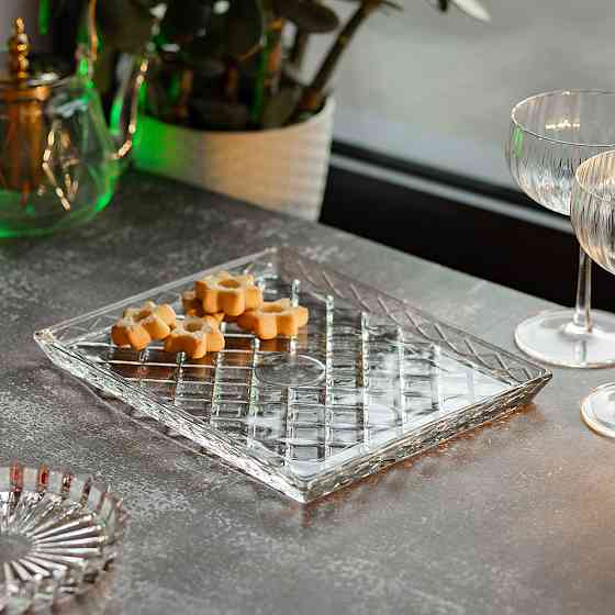 Блюдо для закусок Lirmartur стеклянное 24,5*20,5*2 см HP-YH-39 Киев