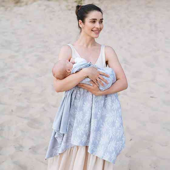 Легкий плед/Трикотажна пелюшка Срібло Київ