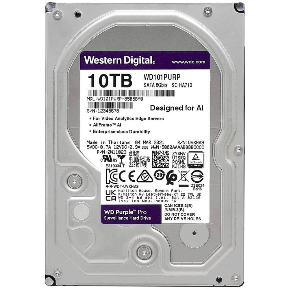 Жорсткий диск 10TB Western Digital WD Purple Pro WD101PURP для відеоспостереження з AI Київ - фото 2