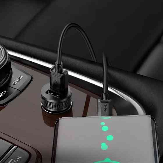 Автомобільний зарядний пристрій HOCO Z49 Level dual port car charger, колір чорний 6931474795601 Одеса