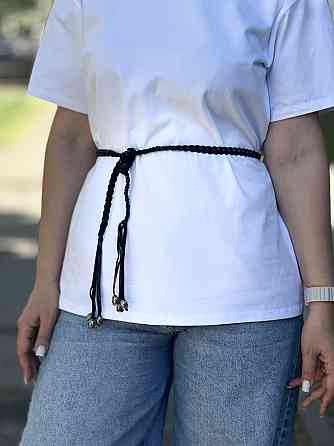 Ремінець плетений "Косичка" Темно-синій Київ