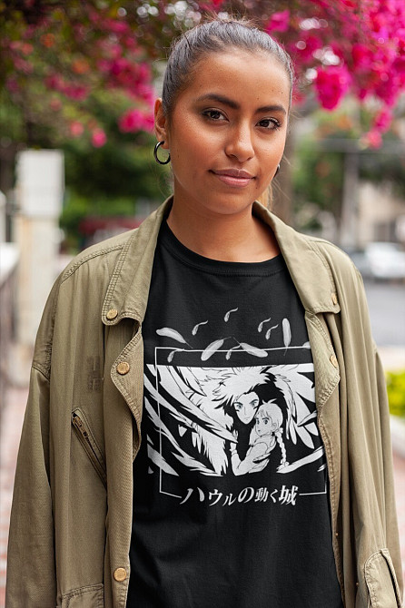 Футболка аниме Аниме Гхибли Ховл Сопхие оверсайз (S/M/L) Черний AnimeJ0422 Днепр - изображение 3