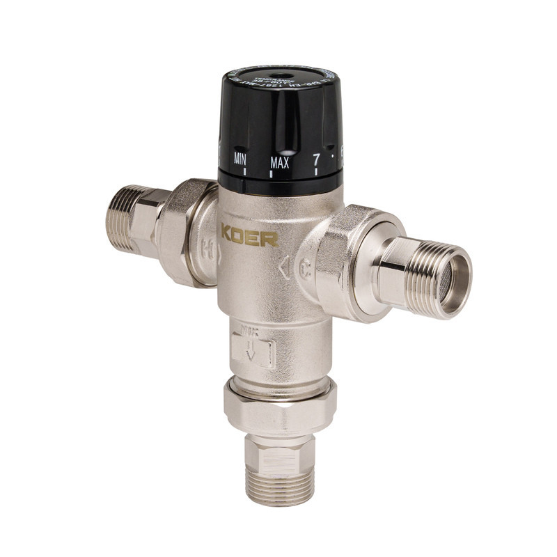 Клапан смесительный термостатический трехходовой 3/4'' (с накидн. гайками) Koer KR.1258 (KR2818) Киев - изображение 2