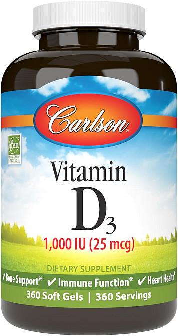 Vitamin D3 1000 IU 360 soft gels Луцьк - фото 1