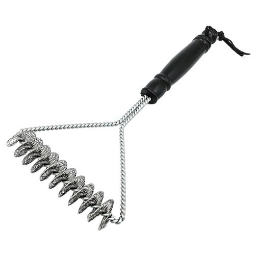 Эффективная щетка для гриля и мангала BBQ, спиральная, нержавеющая сталь, безопасная ручка Киев - изображение 1