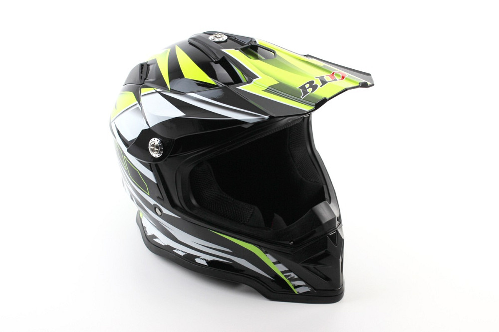 Шолом кросовий/ендуро/АТV BLD-819-7 S (55-56см), ЧОРНИЙ/НЕОНОВО-ЖОВТИЙ Київ - фото 1