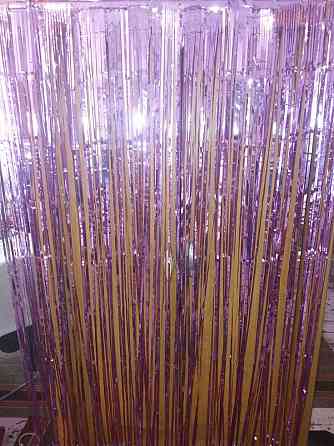 Шторка з дощику для фотозони 2м на 1м рожевий Київ