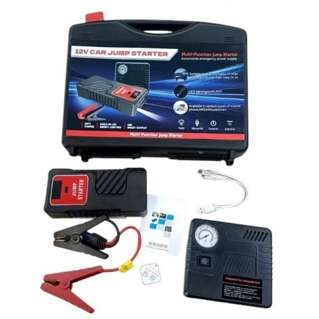 Пусковое устройство Jump Starter с компрессором 9596 для авто, зарядки аккумулятора, ноутбука, телефона Одесса - изображение 1