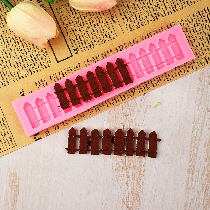 Молд силиконовый Забор 180 на 32 мм розовый Киев - изображение 1