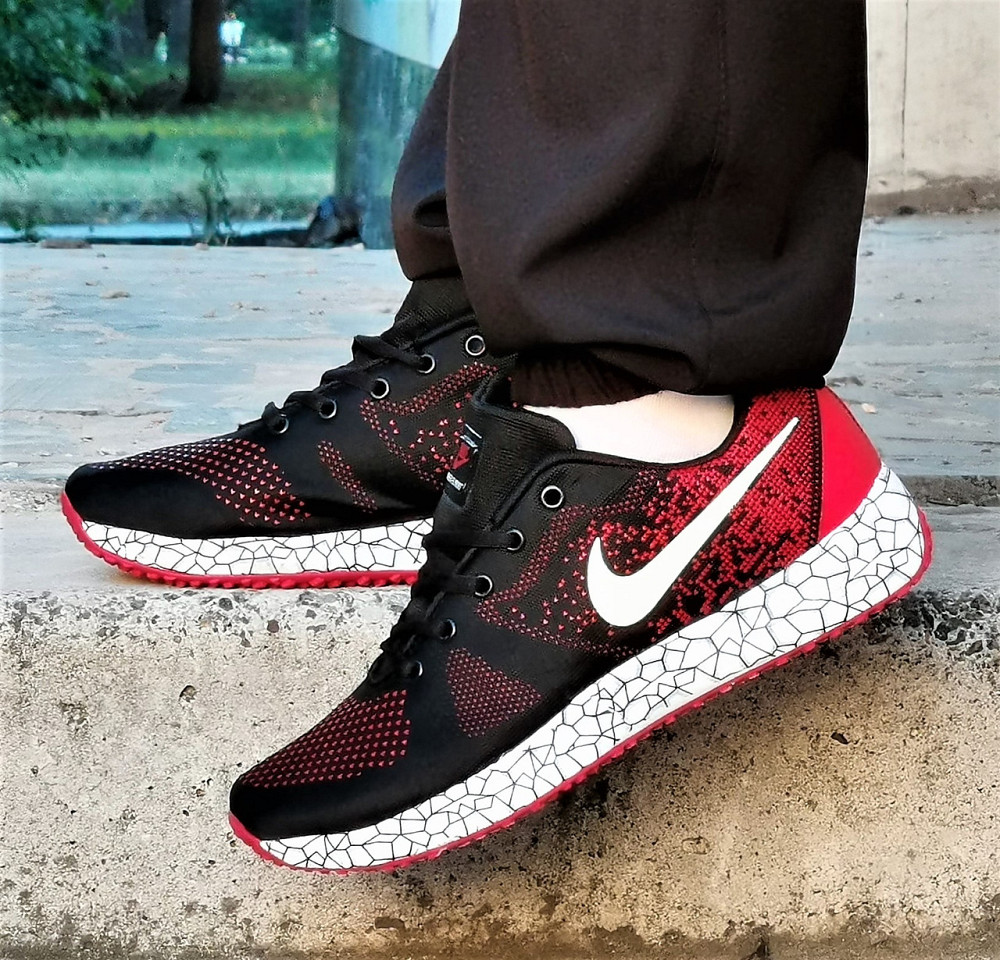 Кросівки Nike Чорні Чоловічі Найк Червоні (розміри: 41,42,43,44,45) Дніпро - фото 9
