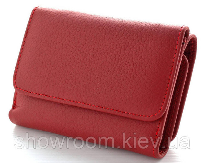 Кожаный женский кошелек (4031) красный Киев - изображение 4