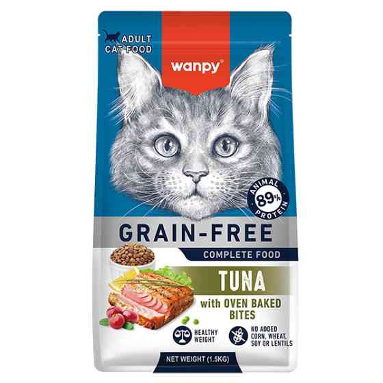 Wanpy Adult Cat Grain Free Tuna ВАНПИ ТУНЕЦ ДЛЯ КОТОВ сухой беззерновой корм Киев