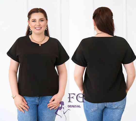 Літня блузка футболка вільного крою "Moment" оптом | Норма і батал Київ