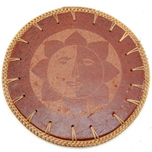 Подставка под гарячее круглая из глины Солнце Киев - изображение 1