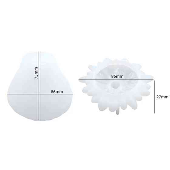 Молд силиконовый Клубника 73 на 86 мм серый Киев