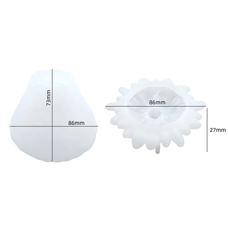Молд силиконовый Клубника 73 на 86 мм серый Киев - изображение 2