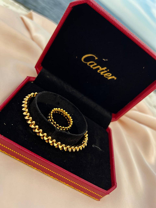 Cartier кільце та браслет із зубчиками / Cartier комплект Одеса - фото 9