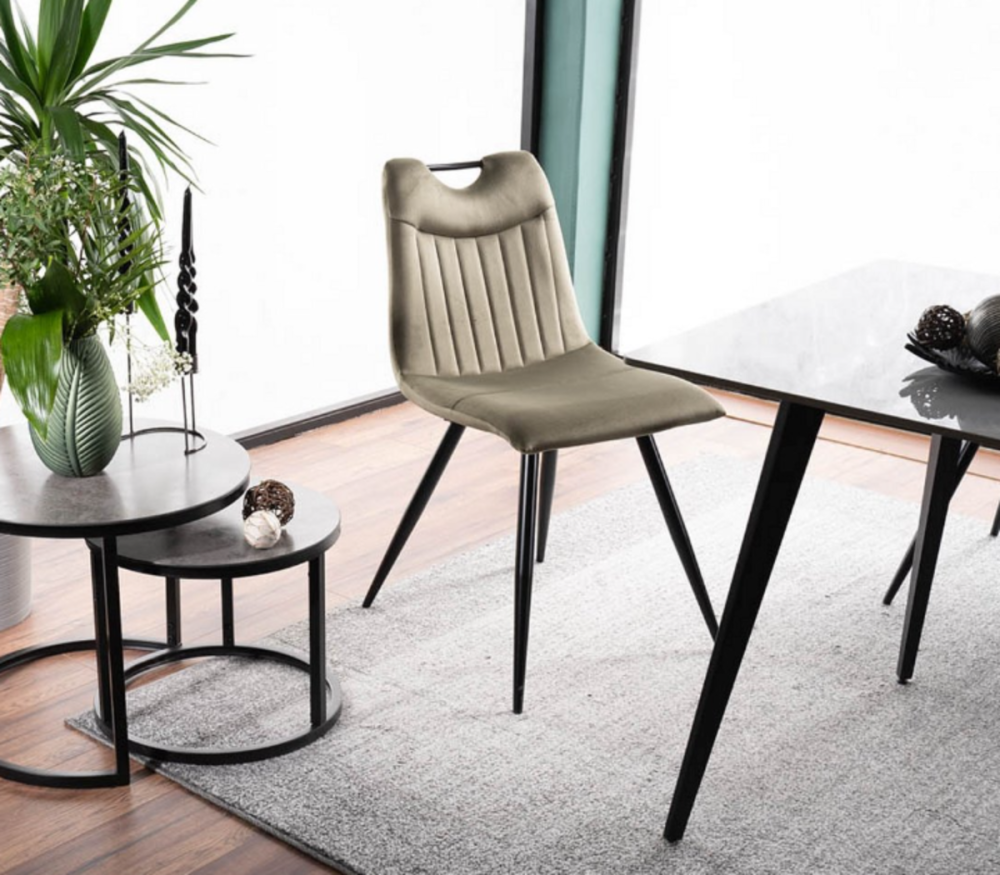 Стілець ORFE VELVET чорний каркас/оливковий BL.77 Киев - изображение 5