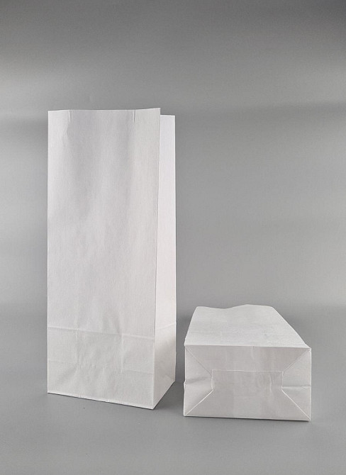 Пакет паперовий 36*15*9см 70 г\м2 з дном білий уп. 25 шт. Харків - фото 1