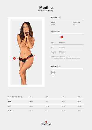 Трусики Obsessive Medilla crotchless thong M/L Sex Aura Київ
