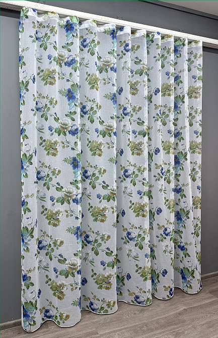 Тюль батист с цветочным принтом, коллекция 