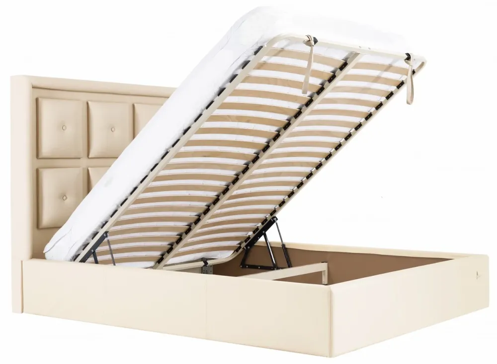 Ліжко Двоспальне Windsor Comfort 160 х 200 см Fly 2207 З підйомним механізмом та нішою для білизни Бежевий Київ - фото 7