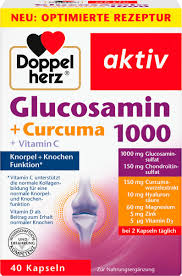 Doppelherz Glucosamin 1000+ Curcuma Витаминный комплекс для здоровых хрящей, суставов и костей, 40 ш Львов - изображение 1