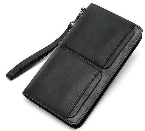 Чоловічий клатч-барсетка з ремінцем на руку Vintage 14656 Чорний Київ