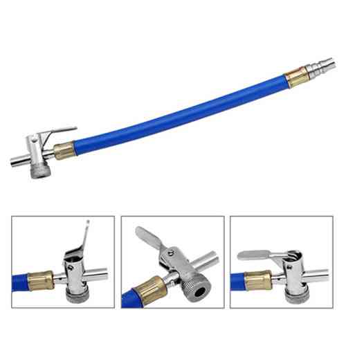 Гибкий шланг для подкачки колес 30 см с насадкой 6 мм и рычажным клапаном, переходник для компрессора Киев