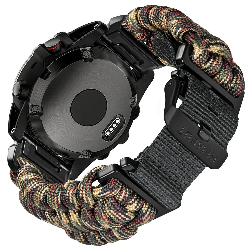 Ремешок для часов Hemsut HGA145 Rugged Paracord Garmin Camo Green 22 mm SBR Киев - изображение 1